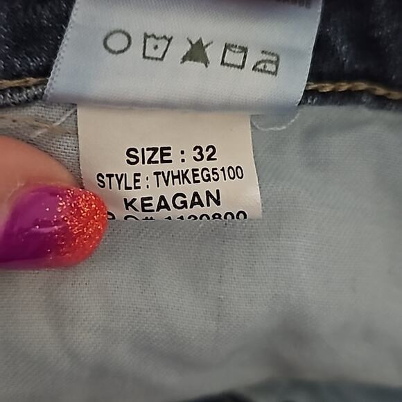 Joe’s Ripped Keagan Distressed Mid Rise Straight Jeans Dark Wash Blue Size 32 - Picture 9 of 9